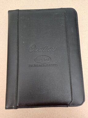 RARE BABY LOCK OVATION SERGER NSTRUCTION GUIDE MANUAL LEATHER BINDER NOTEBOOK